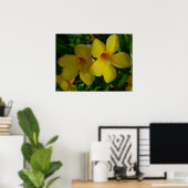Poster Fleurs de trompette dorées II Tropical (Bureau à domicile)