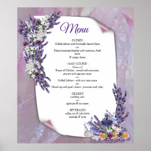 Poster Fleurs de Tuberose et de Lavande