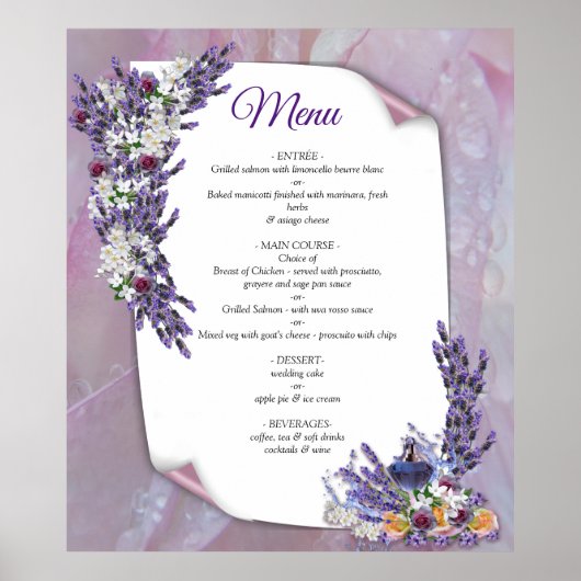 Poster Fleurs de Tuberose et de Lavande (Devant)