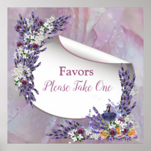Poster Fleurs de Tuberose et de Lavande