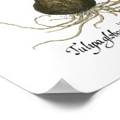 Poster Fleurs de tulipe printanière vintages par Basilius (Coin)