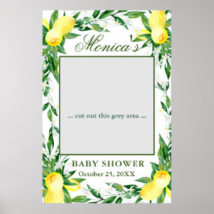 Poster Fleurs de verdure de citrons Baby Shower Accessoir