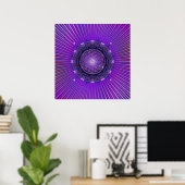 Poster FLEURS DE VIE / Blume des Lebens - Mandala I (Bureau à domicile)
