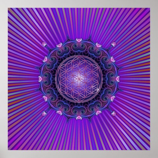 Poster FLEURS DE VIE / Blume des Lebens - Mandala I (Devant)