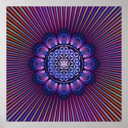 Poster FLEURS DE VIE / Blume des Lebens - Mandala II (Devant)