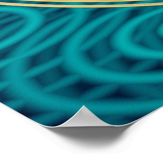 Poster FLEURS DE VIE - or (Coin)