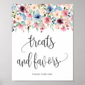 Poster Fleurs de Watercolor Bloom + Faveurs  (Devant)