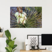 Poster Fleurs De Yucca À Soaptree Dans Le Haut Missouri (Bureau à domicile)