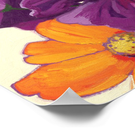 Poster Fleurs décoratives (Coin)