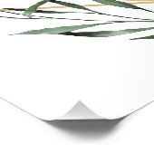 Poster Fleurs d'élégance rustique, Géométrique Or, Mariag (Coin)