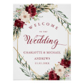 Poster Fleurs d'élégance rustique, Géométrique Or, Mariag (Devant)