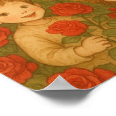 Poster "Fleurs d'enfance : Délice du jardin de roses" (Coin)