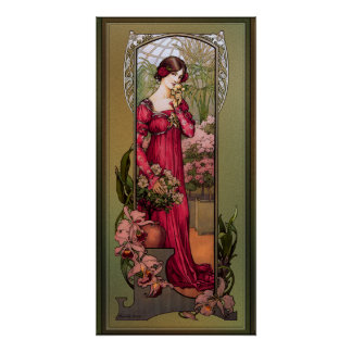 Poster Fleurs des jardins par Élisabeth Sonrel