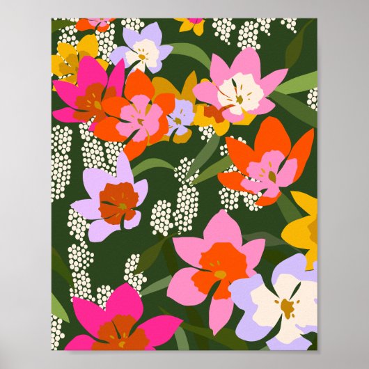 Poster Fleurs d'été colorées (Devant)