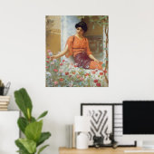 Poster Fleurs d'été par John William Godward (Bureau à domicile)