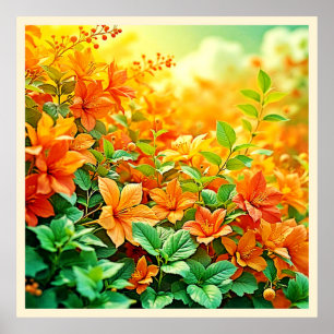 Poster Fleurs d'été vibrantes