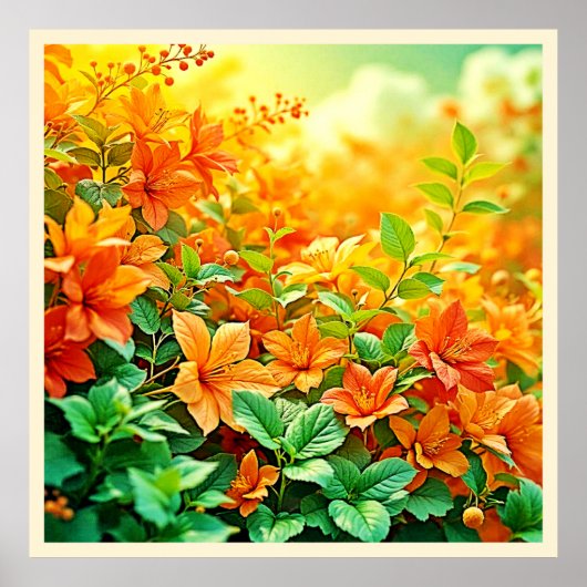 Poster Fleurs d'été vibrantes (Devant)