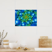 Poster Fleurs d'étoile bleue (Cuisine)
