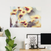 Poster Fleurs d'hélium jaunes et doux (Bureau à domicile)