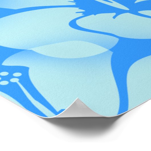 Poster Fleurs d'Hibiscus hawaïens (Coin)