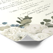 Poster Fleurs d'hiver | Panneau de boissons de mariage iv (Coin)