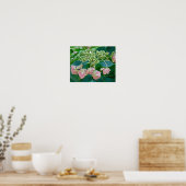 Poster Fleurs d'hortensia à capuchon de dentelle rose - A (Cuisine)
