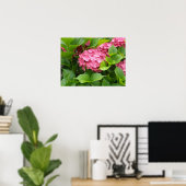 Poster Fleurs d'hortensia rose foncé (Bureau à domicile)