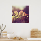Poster Fleurs d'Hydrangea dans Sunlight Purple Bokeh (Cuisine)