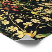 POSTER FLEURS D'IMAGINAIRES UNICORNES ET GOTHIQUES, MOTIF (Coin)