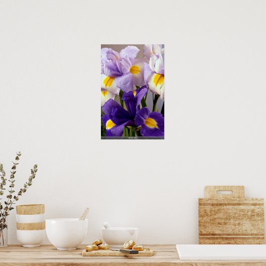 Poster Fleurs d'Iris (Cuisine)