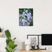 Poster Fleurs d'Iris Violet Clair (Bureau à domicile)