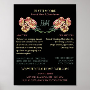 Poster Fleurs d'oeillets, Maison funéraire, Directeurs