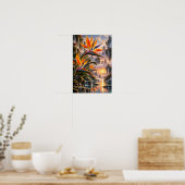 Poster Fleurs d'oiseau de Paradis dans Vallée de Cascade (Cuisine)