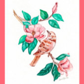 Poster Fleurs d'oiseaux