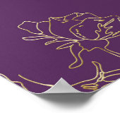 Poster Fleurs d'or Art nouveau (Coin)