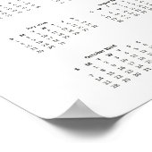 Poster Fleurs d'or rose et Faux | Calendrier 2018 (Coin)