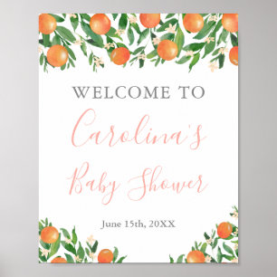 Poster Fleurs d'Oranges Douces Douche de Citron Bienvenue