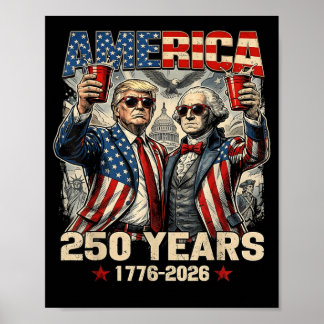 Poster Fleurs du 250e anniversaire des États-Unis d'Améri