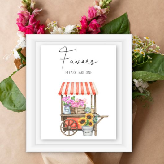 Poster Fleurs du marché - Favoris, s'il vous plaît prendr