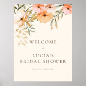 Poster Fleurs élégantes de la fête d'automne de mariage (Devant)