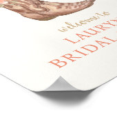 Poster Fleurs élégantes Fête des mariées de fille Bienven (Coin)