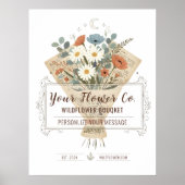 Poster Fleurs emballées dans du papier kraft personnalisa (Devant)