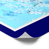 Poster Fleurs en bleu (Coin)