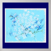 Poster Fleurs en bleu (Devant)