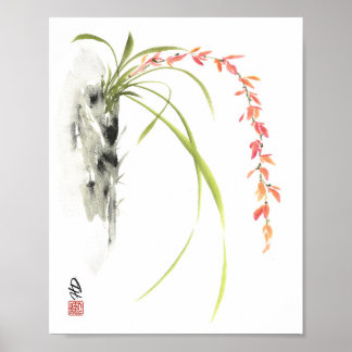 Poster Fleurs en cascade