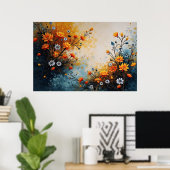 Poster Fleurs en célébration (Bureau à domicile)