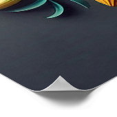 Poster Fleurs en papier coloré (Coin)