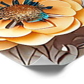 Poster Fleurs en papier coloré (Coin)