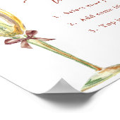 Poster Fleurs en terre cuite & Champagne Mimosa Bar Douch (Coin)