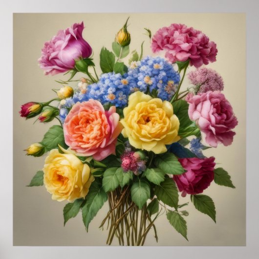 Poster Fleurs Épanouies (Devant)
